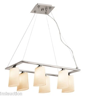 Access Lighting Thea 6 灯吊灯拉丝钢 64046-BS/OPL — 第 1/4 张图片