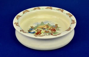 Bunnykins Baby Bowl; Royal Doulton; escena de camping - Imagen 1 de 10