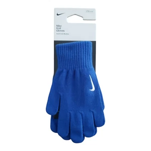 Nike Unisex Youth Knit Winter Gloves Royal Blue / White Size S/M, L/XL - Picture 1 of 7