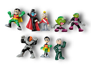 Teen Titans Go 1.5” Mini Figures- Robin Gizmo Mephisto Slade Puppet King