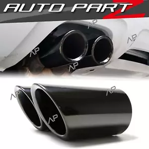 2x Cubiertas de Escape Negro Acero Inoxidable Tubos para AUDI A6 C6 C7 S6 Avant A5 8T 4F - Imagen 1 de 12