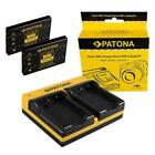 2X Batteria Patona + Caricatore Usb Dual Per Odys Mc-Hd800,Mdv-Opto Hd8000
