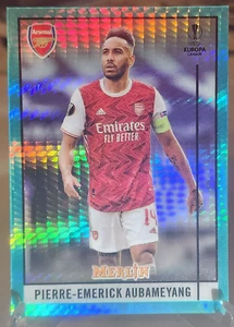 Pierre-Emerick Aubameyang 2020-21 Topps Merlin Chrome UCL Aqua Refractor #57 - Picture 1 of 2