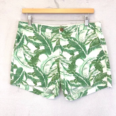 Pantalones Cortos Tropicales Old Navy Mezcla LINO Para Mujer 6 Floral Verde Verano Ligeros Foto 1 de 4