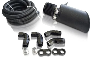 AN10 RACE CATCH CAN BREATHER TANK FORD FALCON BA BF FG FGX BARRA 4.0 XR6 - Picture 1 of 3