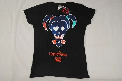 SUICIDE SQUAD HQ ICON LADIES SKINNY T SHIRT NEW OFFICIAL HARLEY QUINN MOVIE FILM - Image 1 of 4