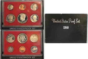 1980-S US Mint Proof Set CN-Clad Susan B Anthony Kennedy 6 Coin Proof Set OGP - Picture 1 of 3