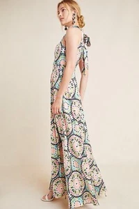 Anthropologie Maxi Dress Nicole Miller Serena Halter Maxi Dress Size 6 MSRP $220 - Picture 1 of 3