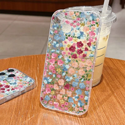 Phone Case For iPhone 15 Pro Max 14 13 12 11 XS 8 7 Flowers Silicone Soft Cover - Image 1 of 4