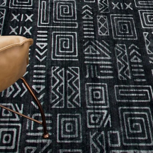 Doormat Thick Plush Kitchen Floor Rug Charcoal Black Modern Rug 50x80cm - Picture 1 of 3