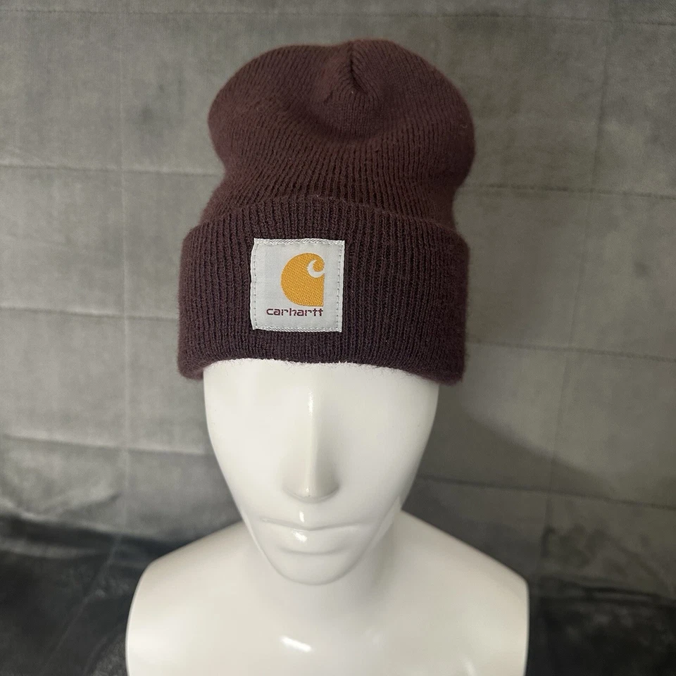 Sombrero Carhartt Scully Gorro con Puños Unisex Borgoña Adulto OSFA - Hecho en EE. UU. Foto 1 de 4