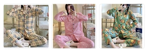 Girls Teenage Long Sleeves Classic Pajama Casual Sleepwear Top Bottom Set-NEW - Picture 1 of 19