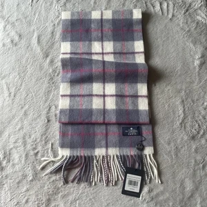 House of Balmoral Purple /Pink Fringe Scotland 100% Lambswool Scarf - Picture 1 of 4
