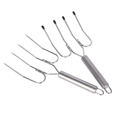 Par de horquillas de horno de acero inoxidable MasterClass Foto 1 de 4