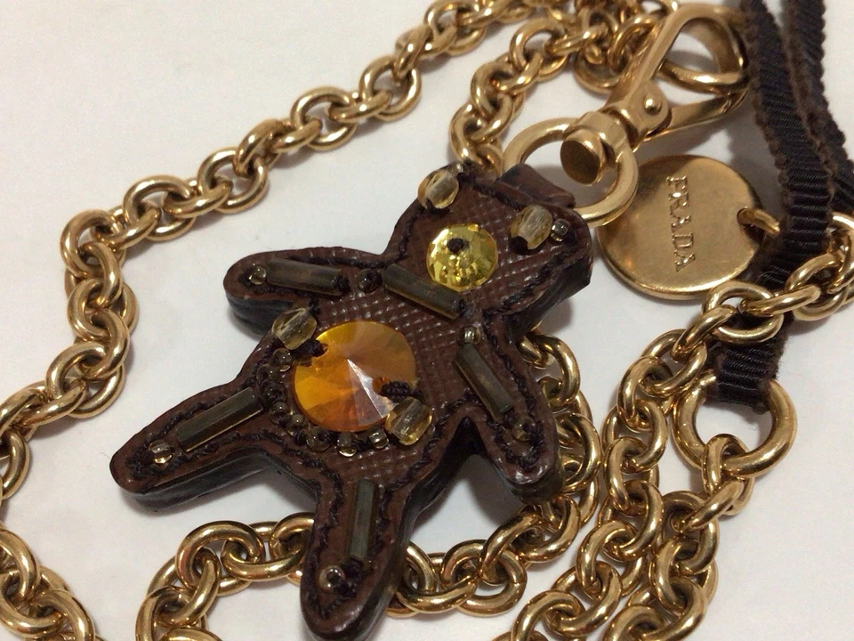 PRADA Jeweled DETACHABLE BEAR NECKLACE / PRADA BOX - Image 1 of 4