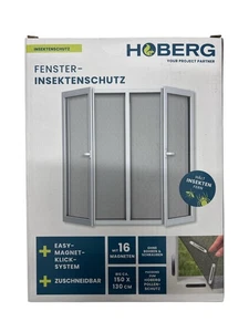 Hoberg Fliegengitter für Fenster mit Magnetbefestigung | Moskitonetz zuschneidba - Bild 1 von 4