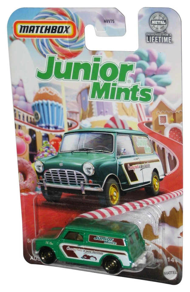 Matchbox Austin Mini Van (2023) Mattel Green Junior Mints Candy Toy 5/6 - Image 1 of 1