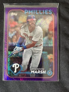 2024 Topps Series 1 - Brandon Marsh #71 Purple Holofoil /799 - Picture 1 of 2