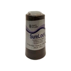 Coats & Clark 6110-8960 Surelock Overlock Thread 3,000yd Chona Brown Polyester - Picture 1 of 6