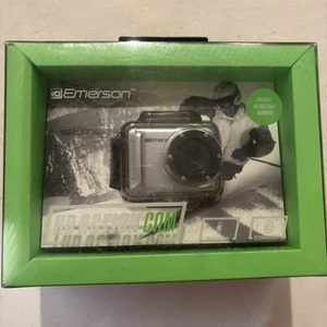 RECHARGEABLE EMERSON HD ACTION CAMERA, 4X DIGITAL ZOOM, NEW SPORTS CAM - Picture 1 of 7