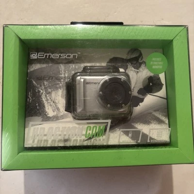 RECHARGEABLE EMERSON HD ACTION CAMERA, 4X DIGITAL ZOOM, NEW SPORTS CAM - Image 1 of 4