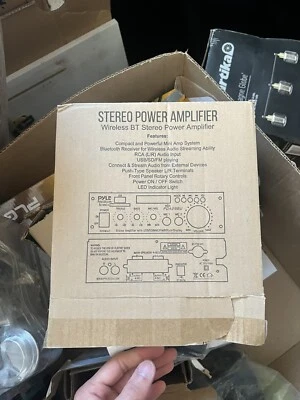 Pyle PDA29BU Wireless Bluetooth Stereo Power Amplifier RCA & Speaker Terminals - Image 1 of 2