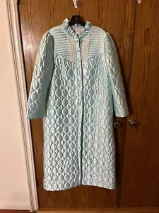 Vintage Vandemere Morgenmantel Hausmantel blau Gr. M Nachtwäsche Granny Core gesteppt USA - Bild 1 von 8