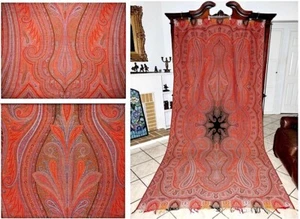 1860 Kashmir Paisley Anthony Berrus Crinoline Enorme Scialle Design Barca 5 Colori - Foto 1 di 24