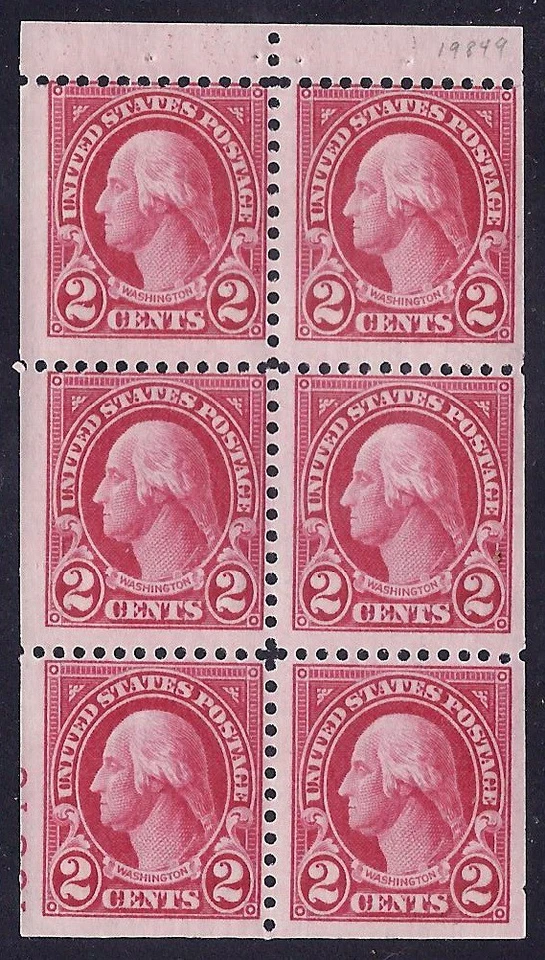 634d Miscut Error / EFO Booklet Pane With Partial Pl #19849 Mint NH "Read" - Image 1 of 1