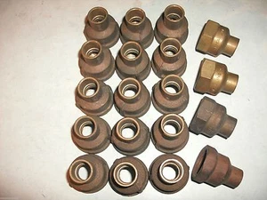 LOT OF 19 - CAST COPPER BRONZE REDUCING COUPLING 1/2 X 3/8 FIP X C PLUMBING - Imagen 1 de 2