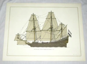 Sailing Through The Centuries Print Dutch Ship Pinnace - about 1650 - Picture 1 of 1