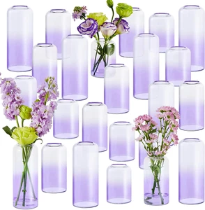 24Pcs Glass Bud Vases Set, Small Flower Vase for Centerpieces, Small Vases for F - Picture 1 of 12