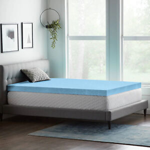 Cool Gel Orthopaedic Memory Foam Mattress Topper All Sizes in 1" and 2" Depths