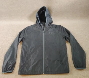 Under Armour Sack Pack Black Windbreaker Jacket Youth Boys YLG Activewear - Picture 1 of 13