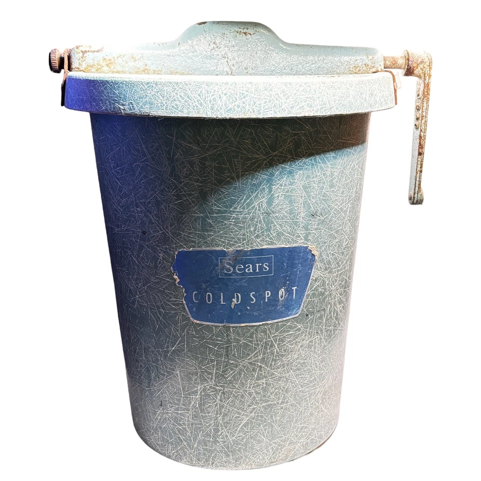 Винтажная антикварная мороженица Sears Cold Spot с рукояткой РЖАВАЯ - Изображение 1 из 4