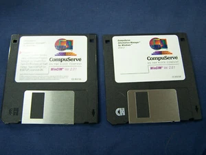 4 sets 8 floppy discs Compuserve WinCim V 2.0.1 information Manager 1995 vintage - Picture 1 of 1