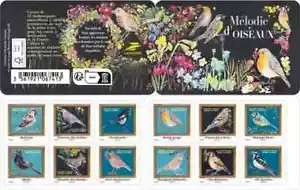 France Stamps - 2025 Bird Melody - Booklet of 12 Stamps - Sparrow, warbler, MNH - Picture 1 of 3