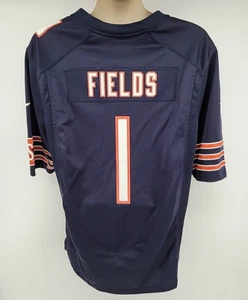 Nike Justin Fields Jersey Chicago Bears Size L On Field Navy Blue - Picture 1 of 12