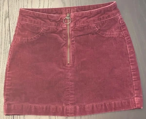 Justice Brand Girls Maroon Corduroy Mini Skirt, Youth Sz 8 - Picture 1 of 14