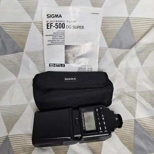Sigma EF-500 DG Super EO-ETTL II Shoe Mount Flash with Instructions & Case - Picture 1 of 3