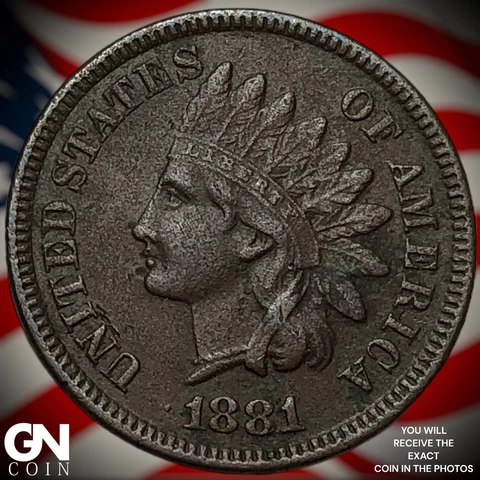 1881 Indian Head Cent Penny  Q7658 Cover