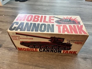 TANQUE CAÑÓN MÓVIL IDEAL Ejército DE COLECCIÓN AÑOS 50 RARO con Carcasas y Caja - Imagen 1 de 15