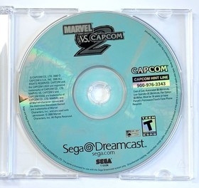 Marvel vs. Capcom 2 (Sega Dreamcast, 2000) Disc Only Tested & Working