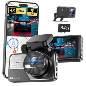 Dash Cam Front and Rear 4K+2K, Dash Camera for Cars, Car Camera, Dual Dashcams - Picture 1 of 8