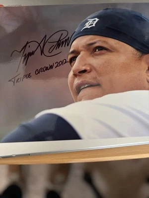 Foto lendária de Detroit Tiger Miguel Cabrera 8x10 assinada - Imagem 1 de 4