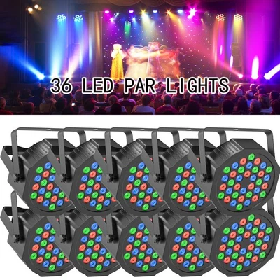 10X 108W Wireless Rechargeable 36LED RGB Battery Par Stage Light DMX Party Show - Image 1 of 4