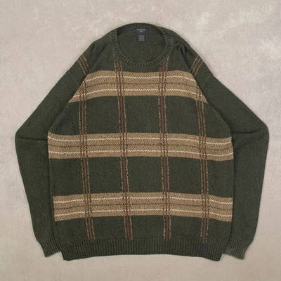 Suéter Dockers Vintage Años 90 Tejido a Cuadros XL Algodón Para Hombre Verde Foto 1 de 4