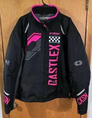 Castle X Strike CXSN Women’s Snowmobile Jacket 4W Black Pink Waterproof... - Image 1 of 4