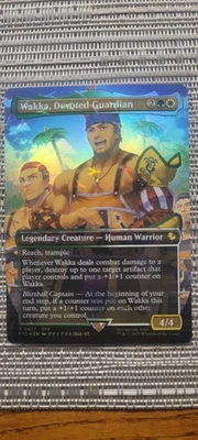 Wakka, Devoted Guardian Borderless Chocobo Track FOIL MTG Final Fantasy - Image 1 of 2