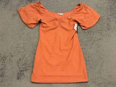 Новый с Ярлыками O'Neill платье женщин персиковый оранжевый повседневный с плеча богемное крестьянин хиппи - Изображение 1 из 4